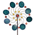 Windrad JADE FLOWER Metall Windspiel Gartenstecker H122 Ø34 Mehrfarbig