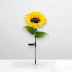 Wasserdichte LED Solar Sonnenblumen Gartenlichter, warmes goldenes Licht, 70 cm Höhe, ABS-Kunststoff