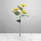 Wasserdichte LED Solar Sonnenblumen Gartenlichter, warmes goldenes Licht, 70 cm Höhe, ABS-Kunststoff