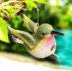 Kolibri-Vogelhaus – Hängende Harz-Gartendekoration mit Aufhängeschnur, Handbemalt