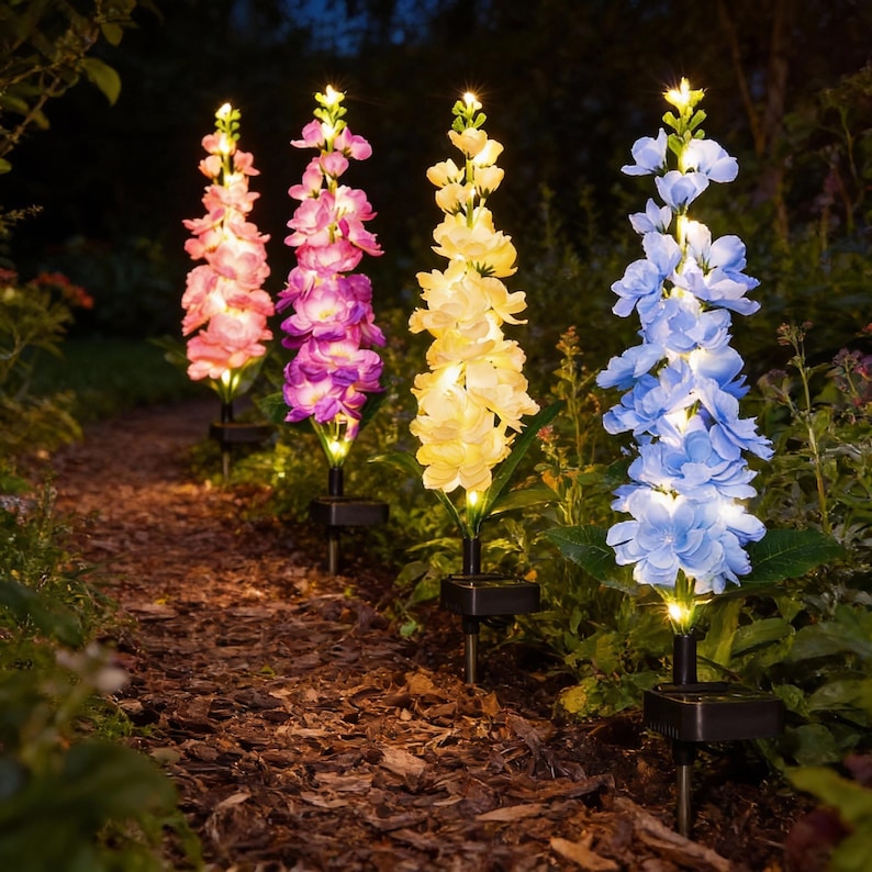 LED Solar Lichterkette für Gartenweg & Gartendekoration, 70 cm, automatisch