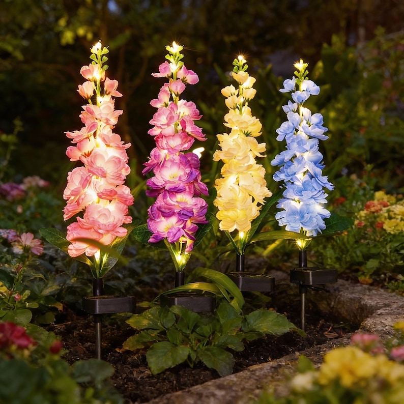 LED Solar Lichterkette für Gartenweg & Gartendekoration, 70 cm, automatisch