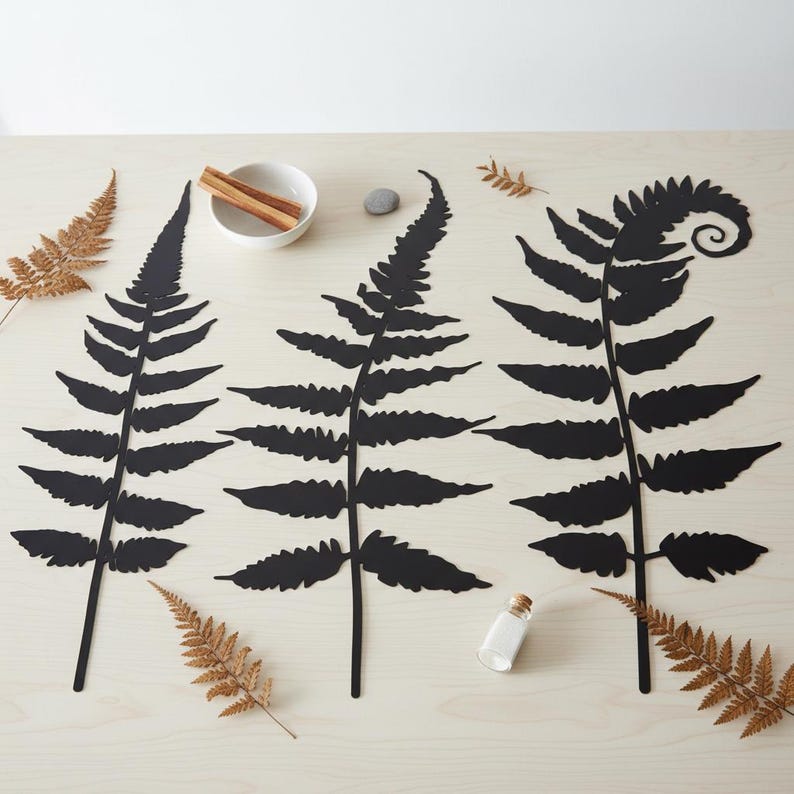 Metal Fern Garden Stake, Boho Fern Metal Decor, Minimalist Fern Art, Zen Garden Fern Yard Art Sign