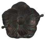 Hängende Vogeltränke in Blütenform, Schwarz-Bronze, Metall, 28x24x6 cm