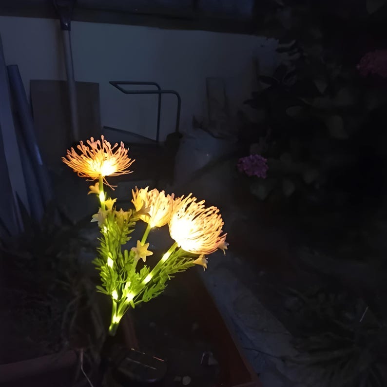 Solar Blumen Garten Lichter LED Pfahlleuchten Außen Wasserdicht Blumen Weg Lichter Hof Dekor Beleuchtung