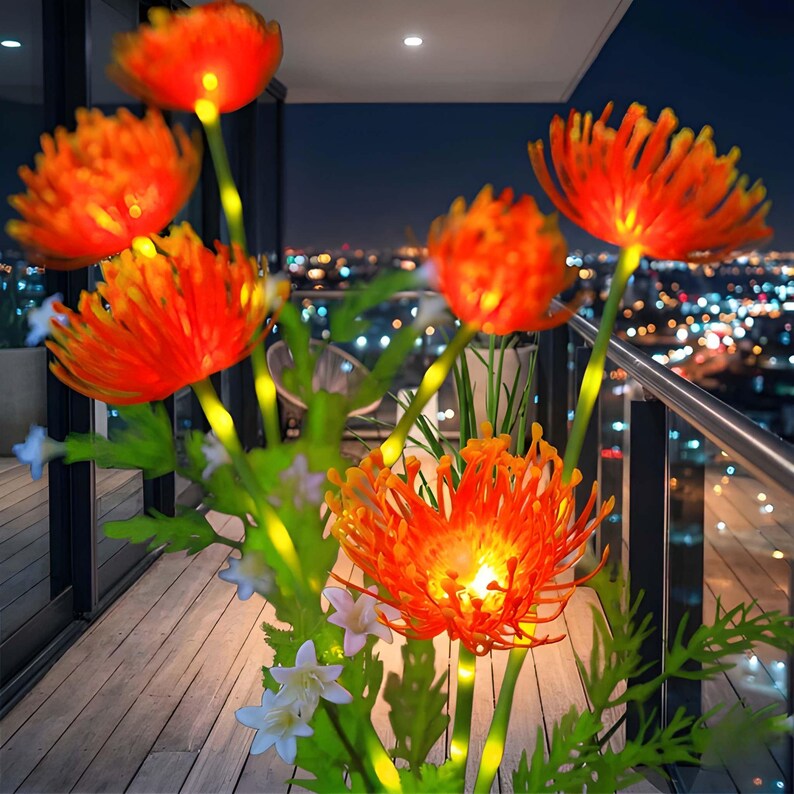 Solar Blumen Garten Lichter LED Pfahlleuchten Außen Wasserdicht Blumen Weg Lichter Hof Dekor Beleuchtung