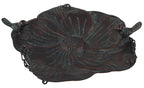 Hängende Vogeltränke in Blütenform, Schwarz-Bronze, Metall, 28x24x6 cm