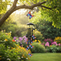 Buntes Schmetterlings-Windspiel Metall Garten Dekor Hängend Terrasse Außen