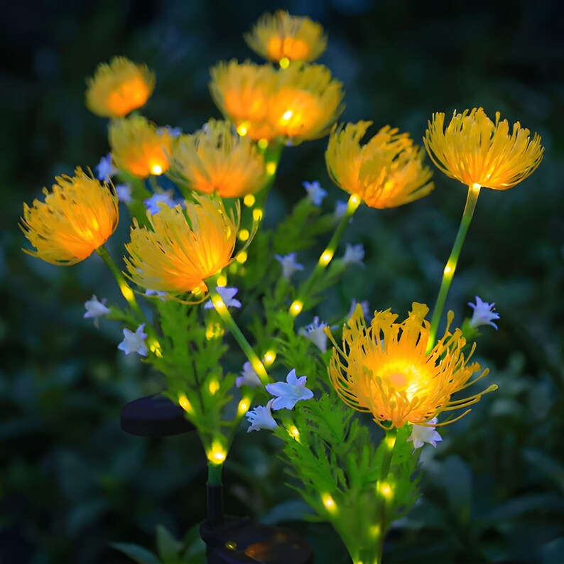 Solar Blumen Garten Lichter LED Pfahlleuchten Außen Wasserdicht Blumen Weg Lichter Hof Dekor Beleuchtung