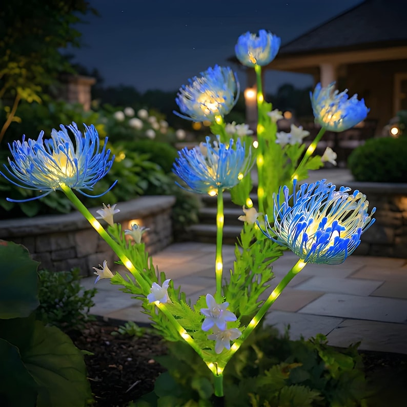 Solar Blumen Garten Lichter LED Pfahlleuchten Außen Wasserdicht Blumen Weg Lichter Hof Dekor Beleuchtung