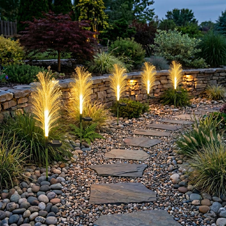 88 cm Solarbetriebene LED-Gartenleuchten, Warmweiß, Wasserdicht