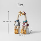 Gänsepaar Gartendekor Harz Gartenstatue Entenpaar Rasenverzierung Rustikal 22,5 cm