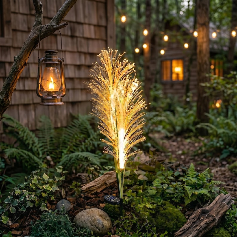 88 cm Solarbetriebene LED-Gartenleuchten, Warmweiß, Wasserdicht
