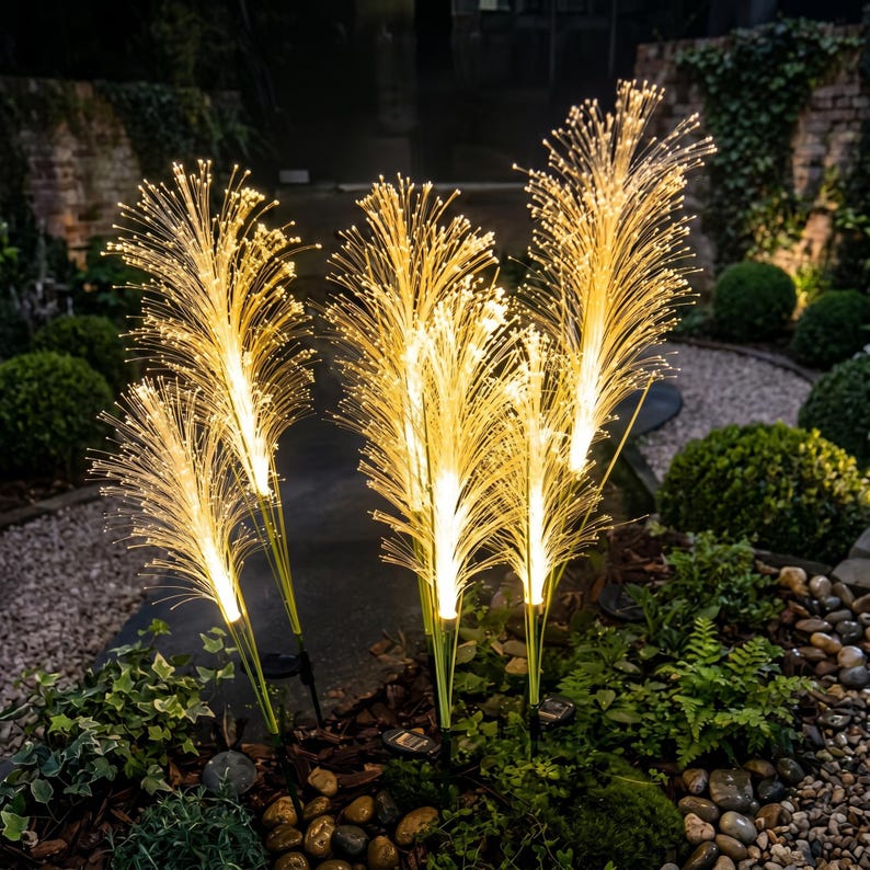88 cm Solarbetriebene LED-Gartenleuchten, Warmweiß, Wasserdicht