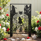 Fantasy Garten Pfahl, Metall Yard Kunst, Grinsekatzen Silhouette, Rosengarten Dekoration