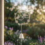 Retro Gusseisen Vogel Windspiel Garten Decor Landhaus Stil Antik Bronze