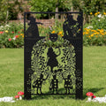 Fantasy Garten Pfahl, Metall Yard Kunst, Grinsekatzen Silhouette, Rosengarten Dekoration