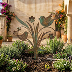 Rustikale Metallvogel-Gartenskulptur, 16-Gauge-Stahl, pulverbeschichtet, 8-40 Zoll, 9 Farben