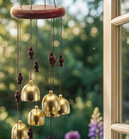 Retro Rotierende Metall Glocke Windspiel - 10 Glocken Zen Garten Dekoration Hof Anhänger Türklingel