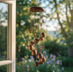 Retro Rotierende Metall Glocke Windspiel - 10 Glocken Zen Garten Dekoration Hof Anhänger Türklingel