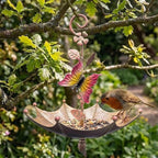 Metallschirm-Vogelfutter, hängende Wildvogel-Samenschalen, Gartendekoration für Vogelliebhaber, Fly-Through-Vogelbad-Hinterhofverzierung
