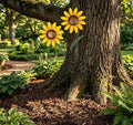 Metall Sonnenblume Garten Spinner Rustikales Schmiedeeisen Yard Dekor