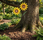 Metall Sonnenblume Garten Spinner Rustikales Schmiedeeisen Yard Dekor
