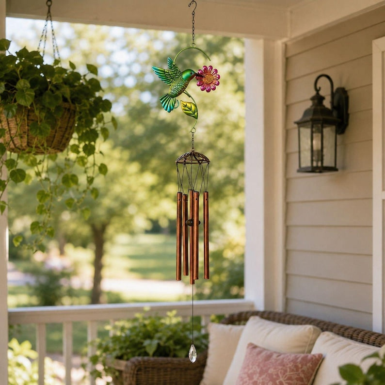 Metall Garten Windspiel Kolibri Libelle Schmetterling Hängend Dekor