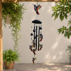 Garten Windspiel Schmetterling Kolibri Kardinal Libelle, Aluminium Klangspiel, 90-99 cm