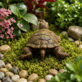 Harz Schildkröte Gartenfigur 7cm, realistische Teichverzierung, wetterbeständige Outdoor Dekoration, rustikale Hofdekoration