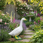 Gänsehof-Statue, realistische Gartenvogel-Dekoration, wetterfeste Rasenskulptur
