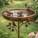 Metall Vogeltränke für Garten – Freistehende Vogeltränke Schüssel, Vintage Design