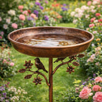 Metall Vogeltränke für Garten – Freistehende Vogeltränke Schüssel, Vintage Design