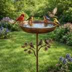 Metall Vogeltränke für Garten – Freistehende Vogeltränke Schüssel, Vintage Design